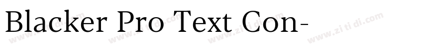 Blacker Pro Text Con字体转换